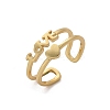 Brass Cuff Finger Rings RJEW-C120-09G-4