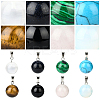 16Pcs 8 Style Natural & Synthetic Gemstone Pendants G-NB0003-04-4