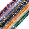 Transparent Electroplate Glass Beads Strands EGLA-N013-T8mm-B-M-1