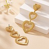 Heart Zinc Alloy Dangle Stud Earrings FS-WG20C8F-01-4