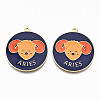 Alloy Enamel Pendants ENAM-S126-031C-RS-1