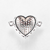 Brass Micro Pave Cubic Zirconia Links ZIRC-L068-27-3