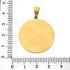 Ion Plating(IP) 304 Stainless Steel Flat Round with Word Lord's Prayer Cross Pendants STAS-P085-25-3