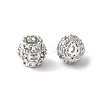 Brass Micro Pave Cubic Zirconia European Beads KK-U067-07P-2