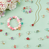 60Pcs 6 Colors Two Tone Transparent Spray Painted Glass Pendants GLAA-HY0001-47-4