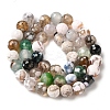 Dyed & Heated Natural Fire Crackle Agate Beads Strands G-P539-B01-20-3