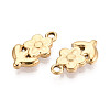 304 Stainless Steel Flower Pendants STAS-T069-30G-2