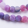 Natural Weathered Agate Beads Strands X-G-G589-6mm-06-5