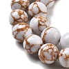 Synthetic Gold Line Turquoise Beads Strands G-A255-A03-01C-3
