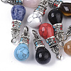 Natural & Synthetic Mixed Gemstone Pendants G-T128-04-1
