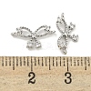Brass Pave Clear Cubic Zirconia Connector Charms KK-Q820-41P-3