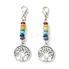 Alloy Tree of Life Pendant Decorations HJEW-JM01383-04-1