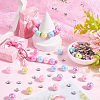 50Pcs Round Opaque Acrylic Beads MACR-SC0002-35-4