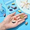 10Pcs 10 Colors Handmade Printed Porcelain Beads PORC-CJ0001-22-4