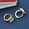 Brass Micro Pave Clear Cubic Zirconia Hoop Earrings EJEW-D323-02G-3
