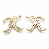Brass Micro Pave Clear Cubic Zirconia Pendants LS-KK-S360-053K-NF-1