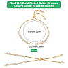 3Pcs Brass Pave Clear Cubic Zirconia Square Slider Bracelet Making BJEW-BBC0001-18-2
