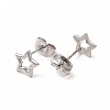 Non-Tarnish 304 Stainless Steel Hollow Out Star Stud Earrings for Women LS-EJEW-C004-05P-2