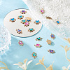 48Pcs 4 Colors Alloy Crystal Rhinestone Connector Charms FIND-SW0001-26-5