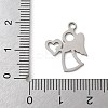 201 Stainless Steel Pendants STAS-S157-01D-P-3