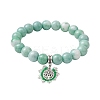 2Pcs 2 Colors 10.5mm Round Opaque Crackle Glass Beaded Stretch Bracelet Sets BJEW-MZ00079-3