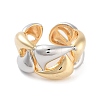 Brass Teardrop Open Cuff Ring for Women RJEW-C102-06GP-2