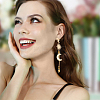 12Pcs Crescent Moon Brass Micro Pave Clear Cubic Zirconia Stud Earring Findings KK-BBC0009-89-5