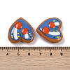 Handmade Heart Lampwork Beads Strands LAMP-P069-04A-02-3