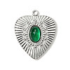 304 Stainless Steel Glass Pendants GLAA-OY001-38P-1