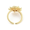 Brass Micro Pave Cubic Zirconia Cuff Rings RJEW-I103-039G-3