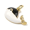 Brass Micro Pave Clear Cubic Zirconia Pendants KK-F925-01G-05-2