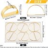 D-shaped Iron Napkin Rings AJEW-FG0001-64-2