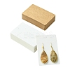 50Pcs Rectangle Kraft Paper One Pair Earring Display Cards with Hanging Hole CDIS-YW0001-16A-2