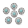 Zinc Metal Alloy & Natural Turquoise Buttons BUTT-WH0057-001C-AS-1