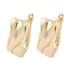 Rectangle Brass Hoop Earrings EJEW-D320-21G-4