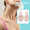 10Pcs Brass Micro Pave Clear Cubic Zirconia Pendants ZIRC-BC0015-13-5