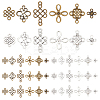   96Pcs 12 Styles Tibetan Style Alloy Connector Charms FIND-PH0005-94-1