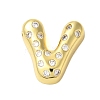 Rack Plating Brass Micro Pave Clear Cubic Zirconia Perdants KK-C067-11G-V-1