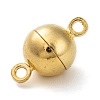 Brass Magnetic Clasps with Loops PALLOY-MC043-3G-1