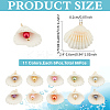 66Pcs 11 Styles Natural Shell Big Pendants PALLOY-MA00002-2