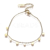 304 Stainless Steel Heart Charm Bracelets LS-STAS-A049-09G-1