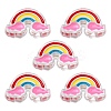5Pcs Transparent Acrylic Enamel Beads OACR-YW0001-31B-1