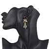 4 Pairs 4 Styles Christmas Theme Alloy Enamel Dangle Earrings EJEW-JE06562-3