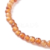 3mm Natural Garnet Beads Stretch Bracelet for Girl Women BJEW-JB07284-01-4