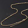 Brass Singapore Chains Necklaces for Women NJEW-D302-38G-3