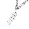 Non-Tarnish 304 Stainless Steel Double Layer Necklaces NJEW-M181-04P-4