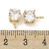 Brass with Cubic Zirconia Peg Bails KK-Q820-01G-3