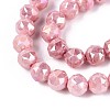 Anti-Tarnish Electroplate Glass Beads Strands GLAA-N010-8mm-07-3