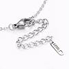 304 Stainless Steel Cable Chains Pendant Necklaces NJEW-F267-15P-3