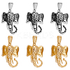 6Pcs 2 Colors PVD Vacuum Plating 304 Stainless Steel Pendants STAS-UN0038-90-1